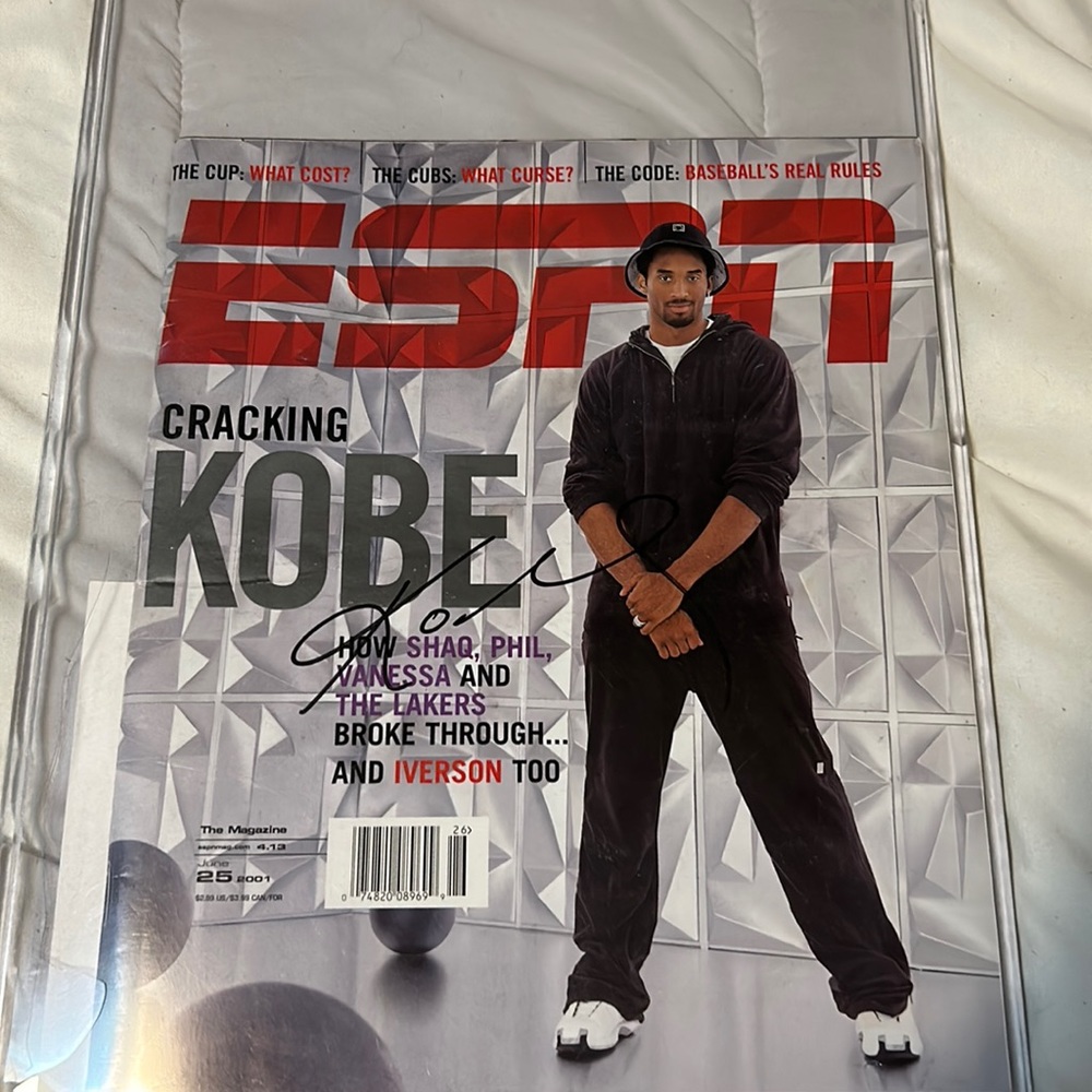 Signed Kobe Bryant magazine